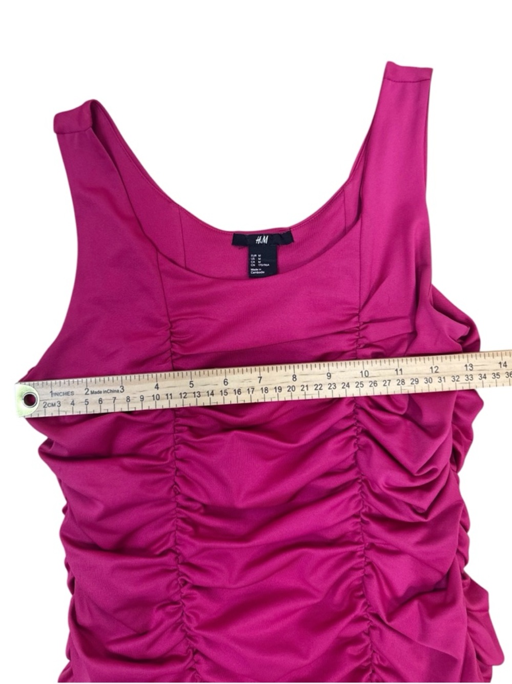H&M Hot Pink Rouched Dress - Picture 5 of 8